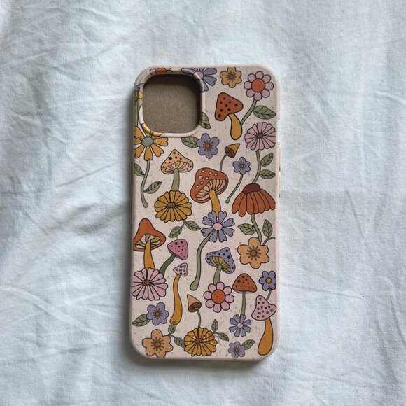 Floral Mushroom Phone Case - Cream and Multicolor - Picture 2 of 3